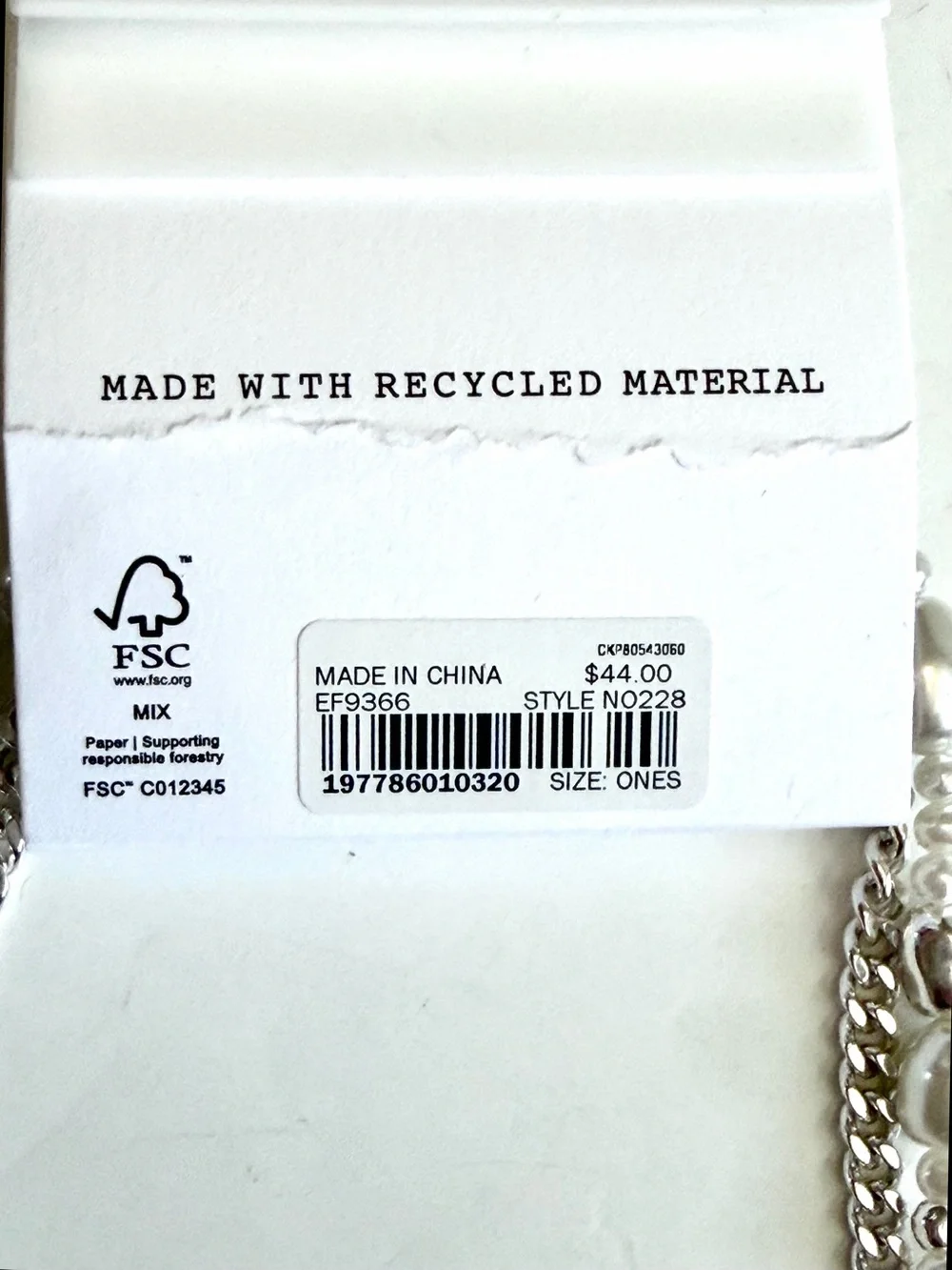 NWT Madewell Layered Freshwater Pearl and Silver Necklace - Picture 7 of 8